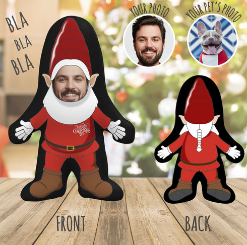 Red Gnome | Custom Photo Pillow