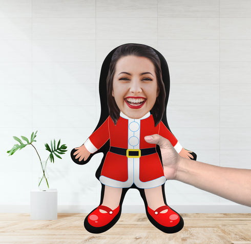 Girl Santa | Custom Photo Pillow